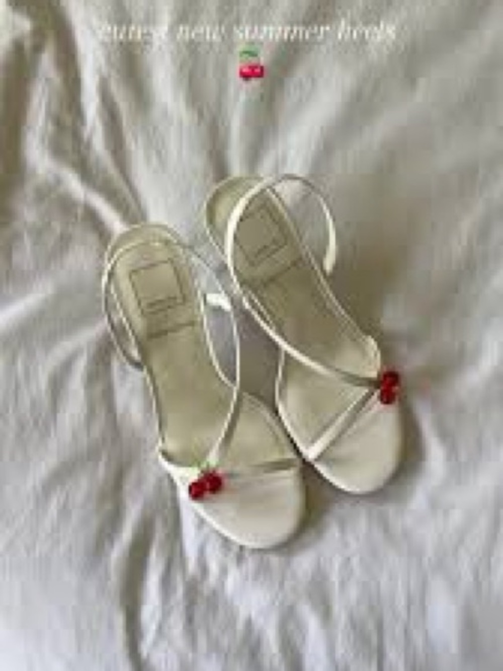 For love and lemons x dolce vita white cherry heels - Picture 2 of 4